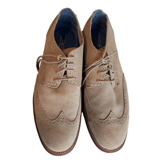 Sketchers Mark Nason Tan Suede Wingtips, 11 Med - Picture 2 of 11